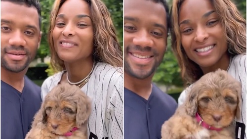 Russell Wilson and Ciara named their new puppy 'Bronco'